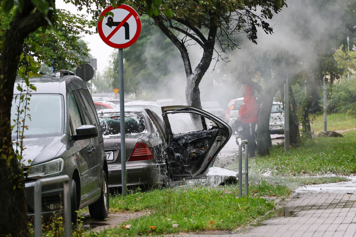 Pożar auta przy ul. Gałczyńskiego