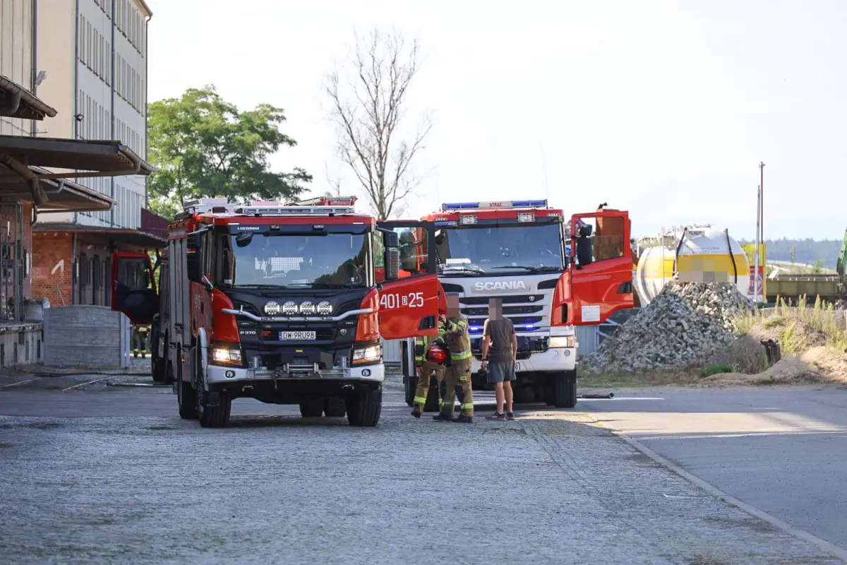Pożar przy al. Tysiąclecia w Bolesławcu