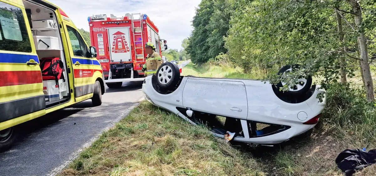 Wypadek koło Iwin