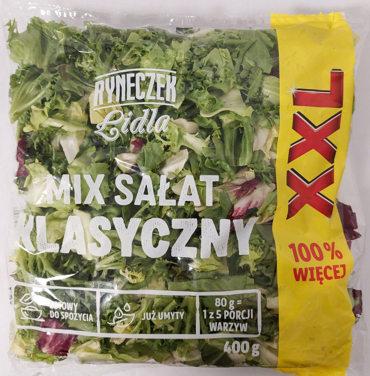 Mieszkanka sałat z ostrzeżenia