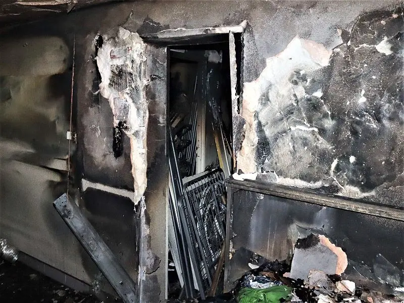 Spalony garaż i podejrzany