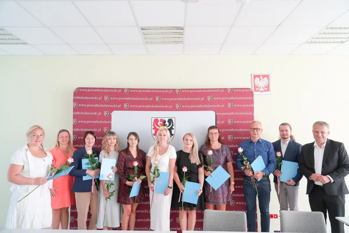 Uroczystość w Starostwie Powiatowym w Bolesławcu