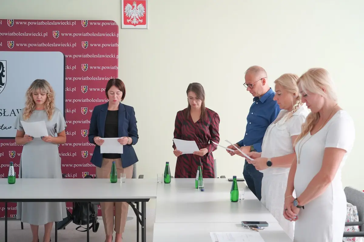 Uroczystość w Starostwie Powiatowym w Bolesławcu