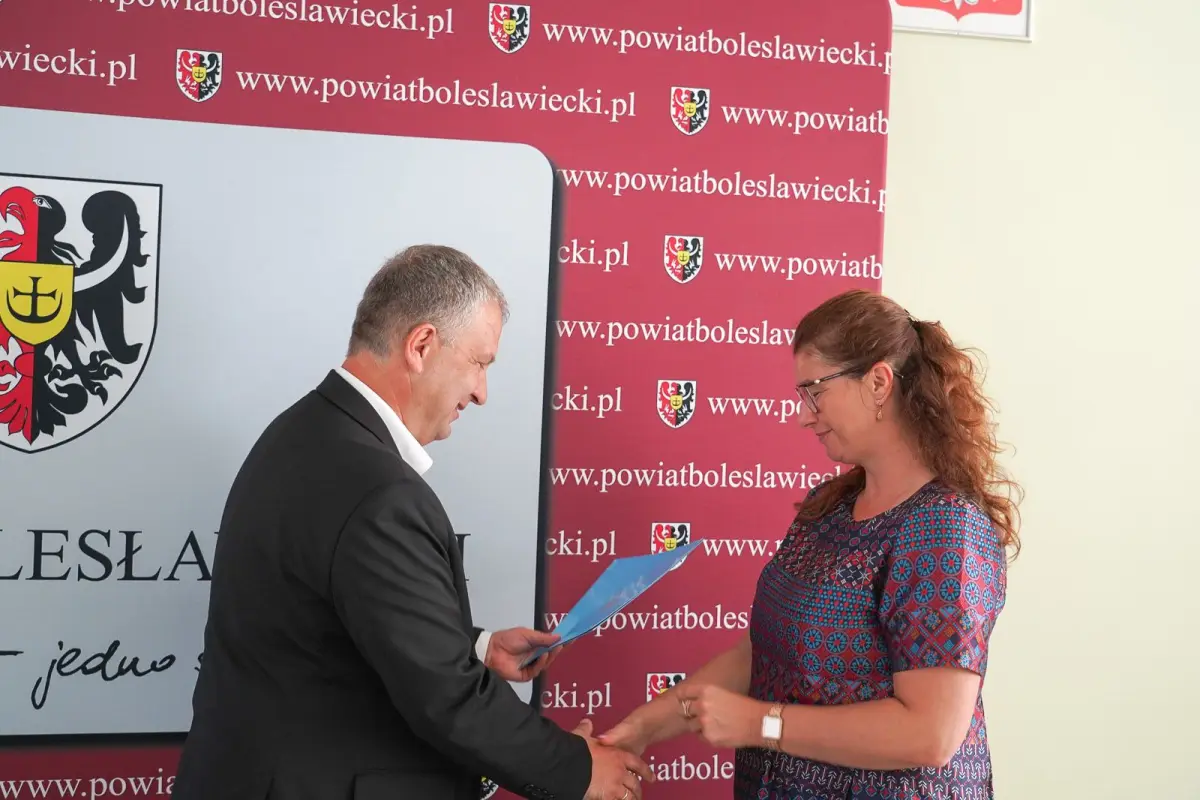 Uroczystość w Starostwie Powiatowym w Bolesławcu