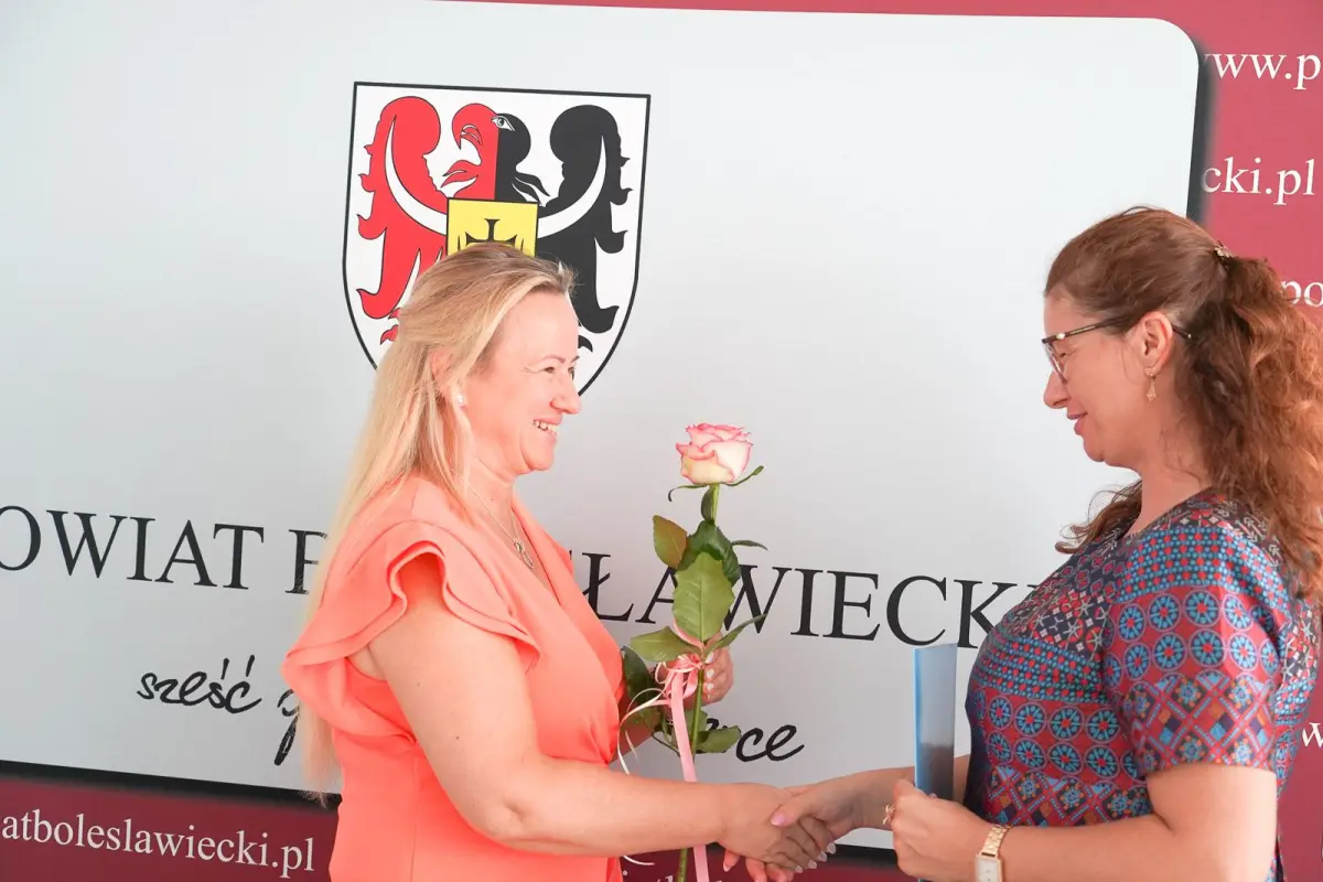 Uroczystość w Starostwie Powiatowym w Bolesławcu