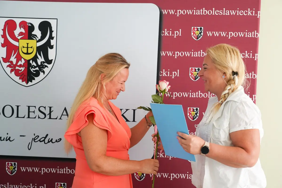 Uroczystość w Starostwie Powiatowym w Bolesławcu