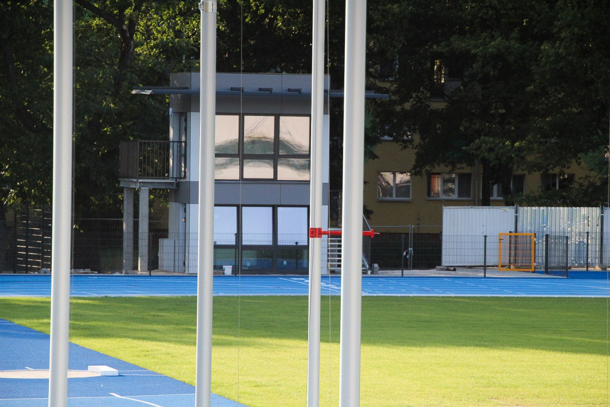 Modernizowany stadion miejski w Bolesławcu