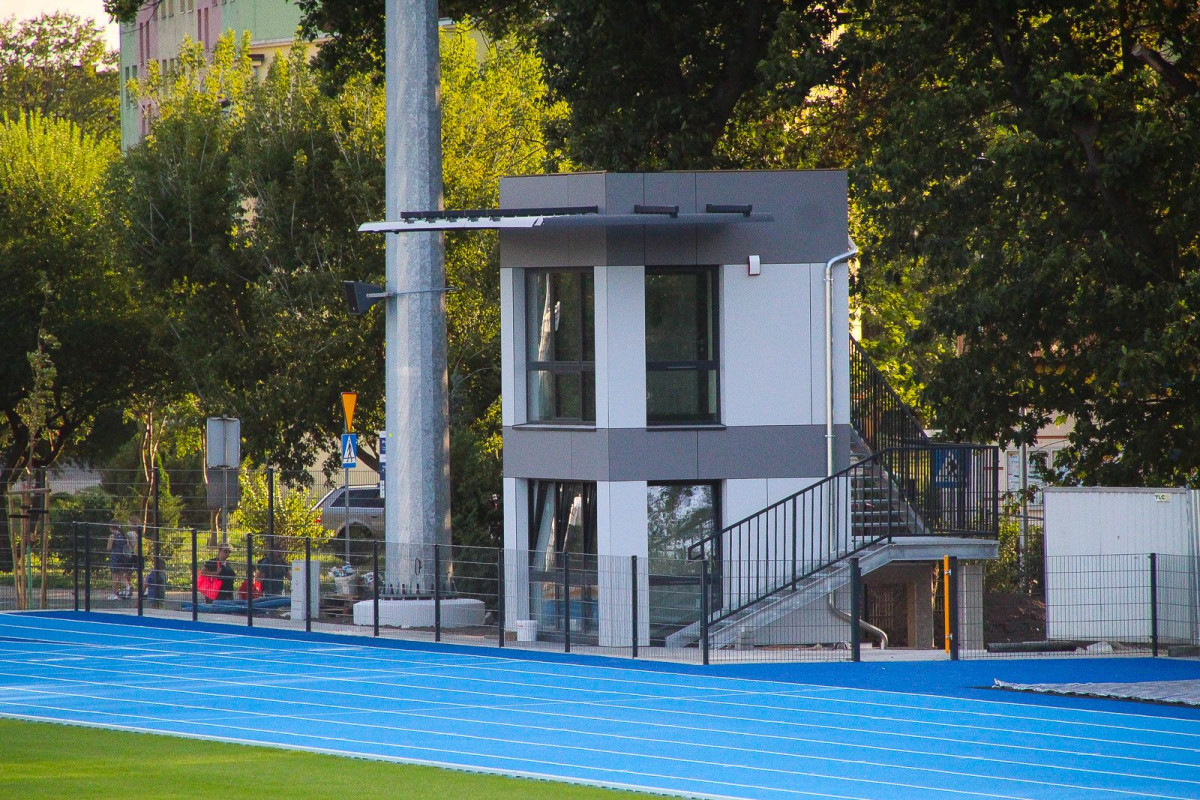 Modernizowany stadion miejski w Bolesławcu