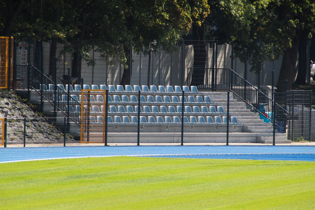 Modernizowany stadion miejski w Bolesławcu