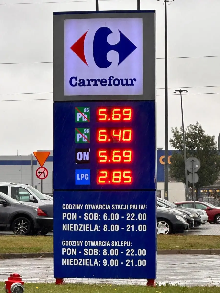 Ceny na stacji paliw Carrefour Zgorzelec - 9 września 2024 r.