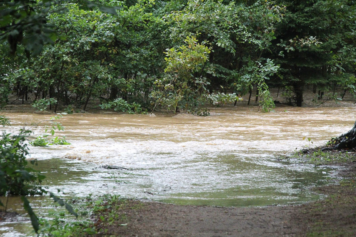 Zalany bulwar nad Bobrem