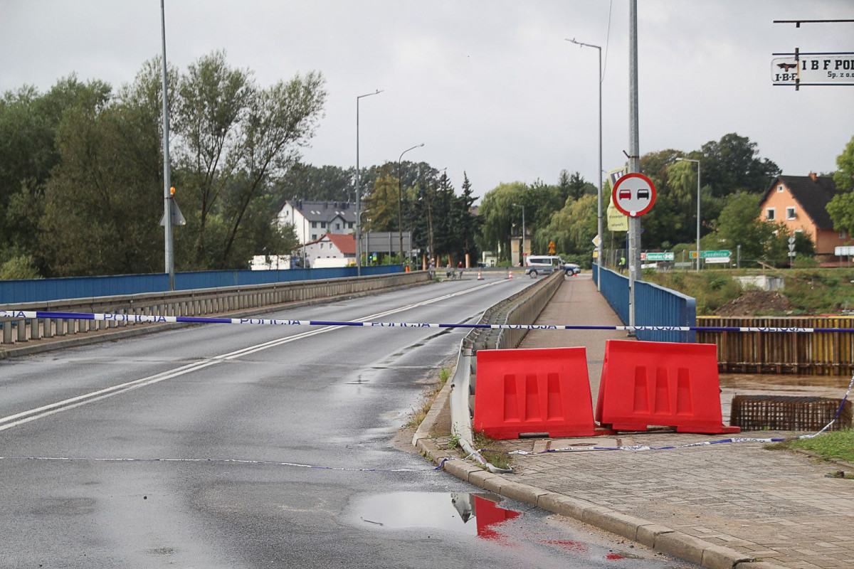Zalane okolice wiaduktu i mostu przy Zgorzelekciej