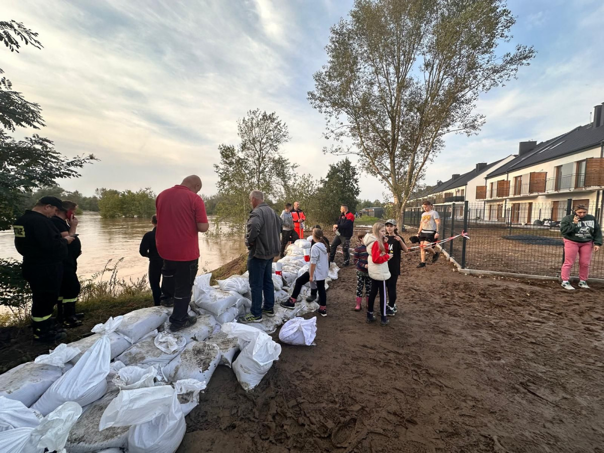 Ludzie pracujący przy ulicy Kraszewskiego