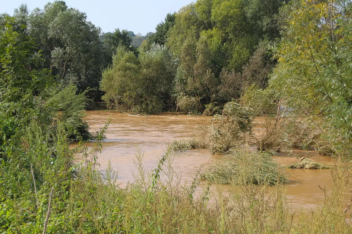 Okolice wiaduktu i mostu na Zgorzeleckiej po powodzi