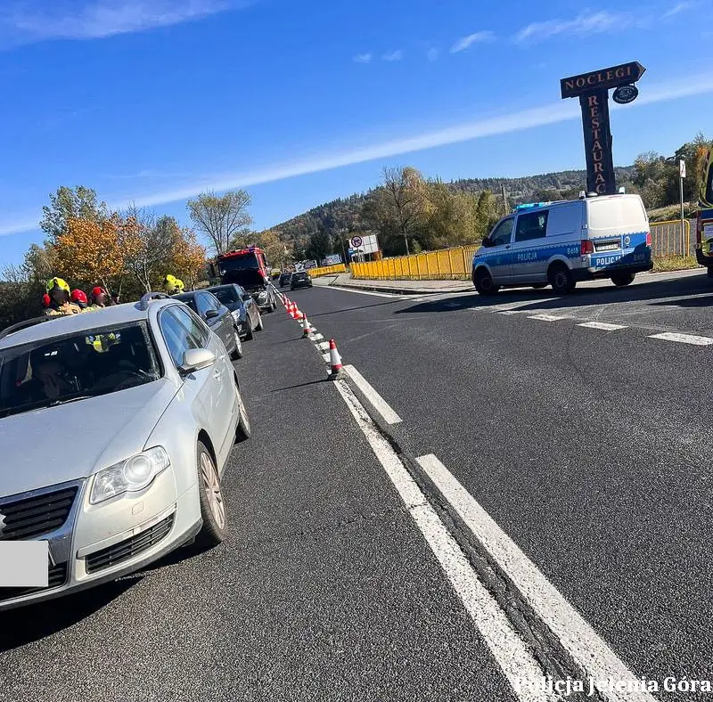 Wypadek na drodze krajowej nr 3