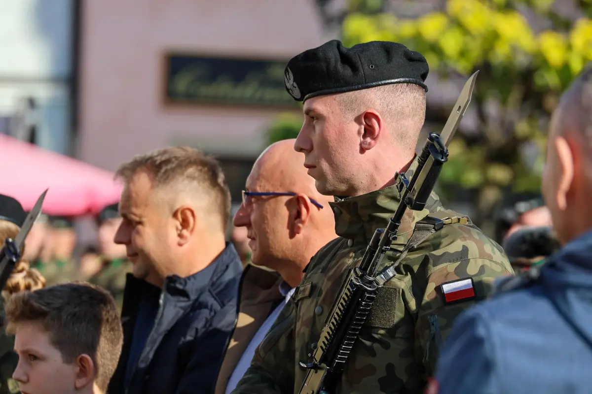 Military oath in Bolesławiec market square