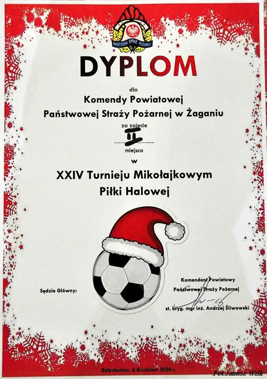 24 Mikołajkowy Turniej Halowej Piłki Nożnej Strażaków PSP