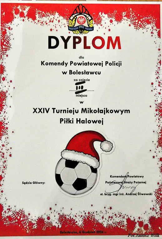 24 Mikołajkowy Turniej Halowej Piłki Nożnej Strażaków PSP