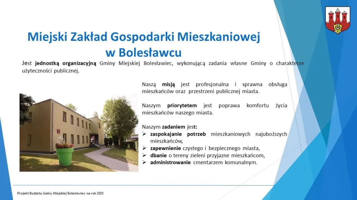 Budżet dla Bolesławca na 2025 r. uchwalony, część 1