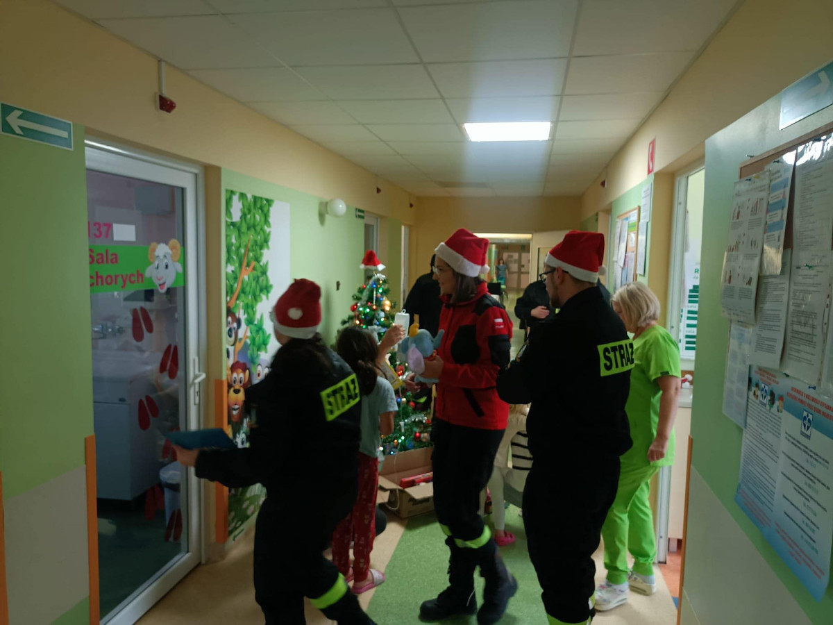 Druhowie i druhny z Godzieszowa i Węglińca z prezentami dla dzieci