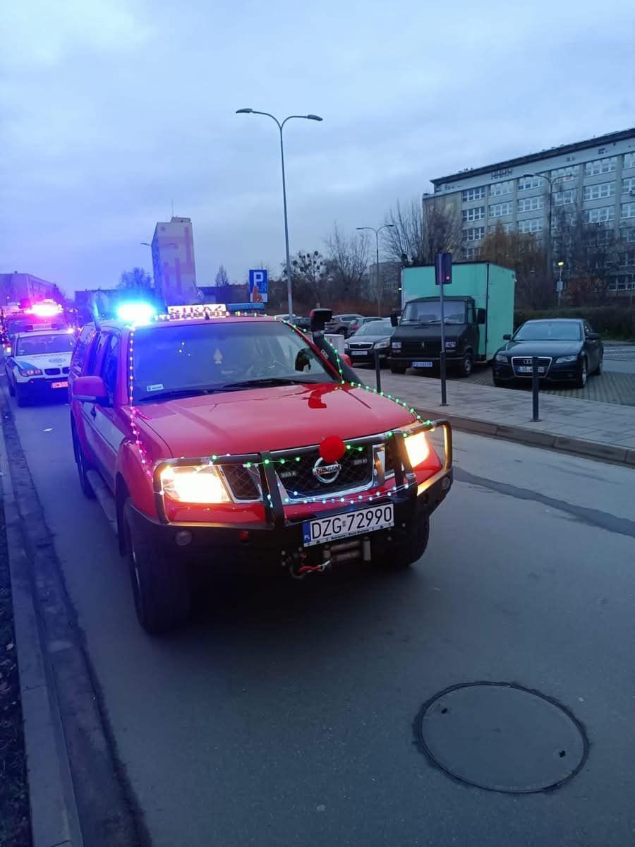 Druhowie i druhny z Godzieszowa i Węglińca z prezentami dla dzieci