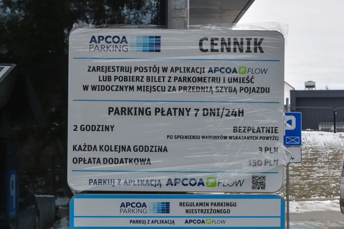 Parkometry przy galerii