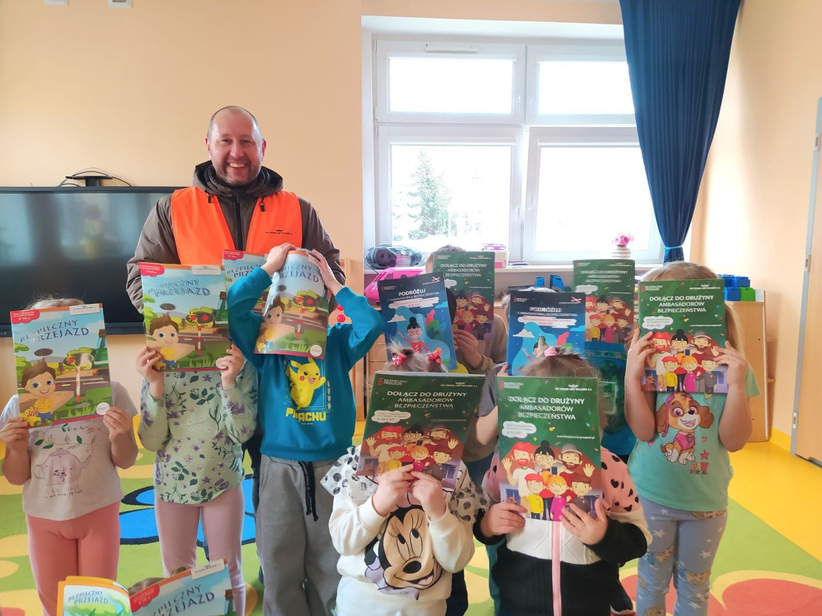 Spotkanie z przedszkolakami z Bolesławca w ramach akcji Bezpieczny Przejazd