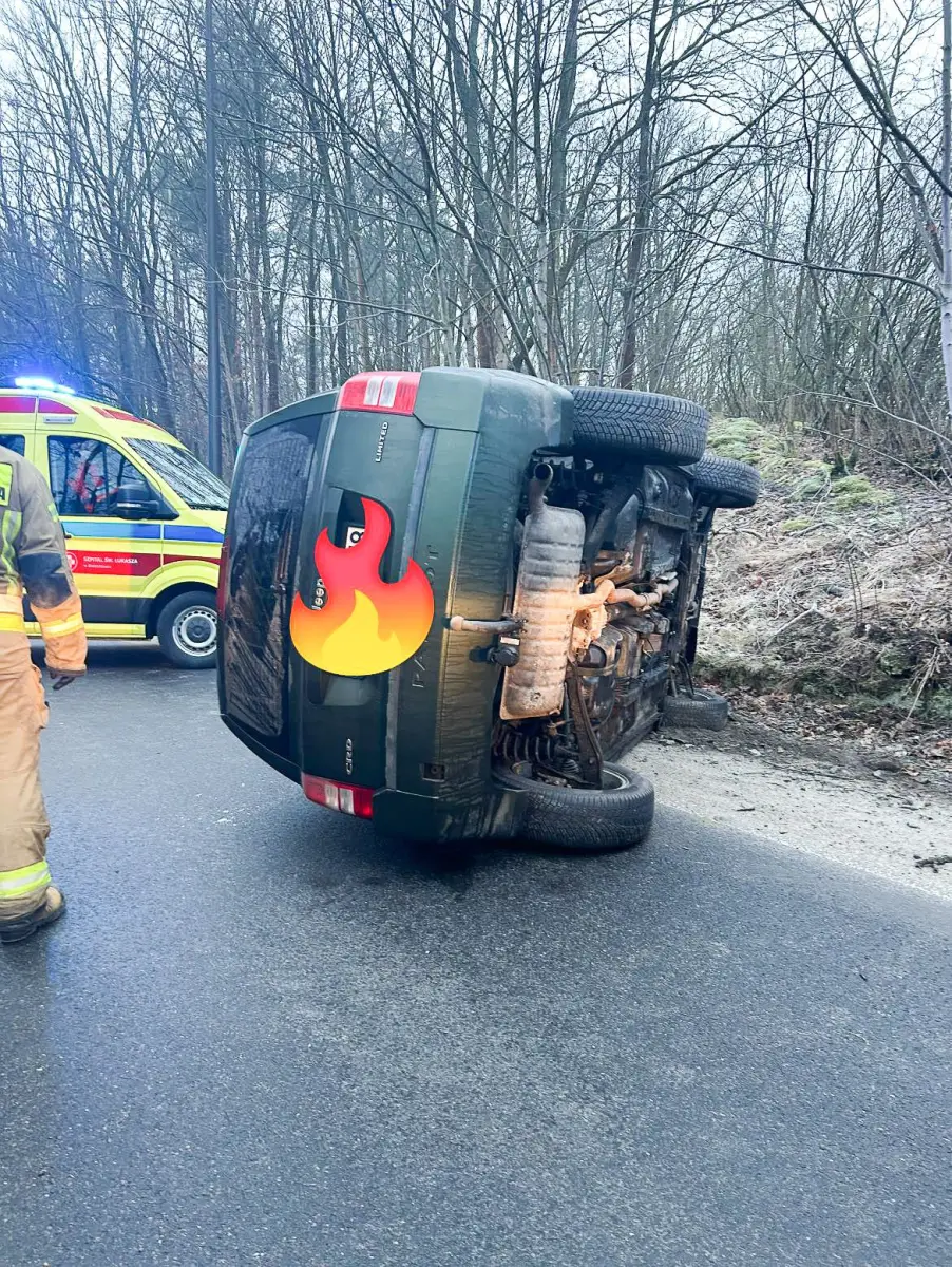 Wypadek na drodze wojewódzkiej