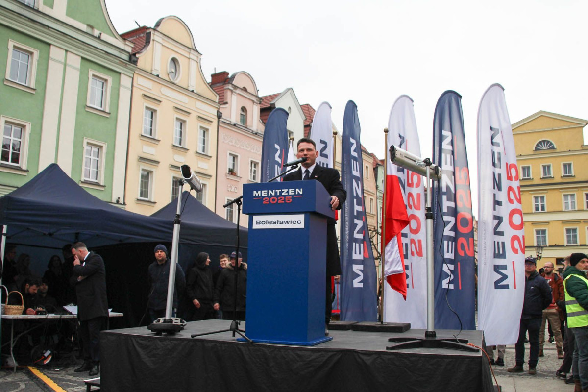 Sławomir Mentzen w Bolesławcu - marzec 2025
