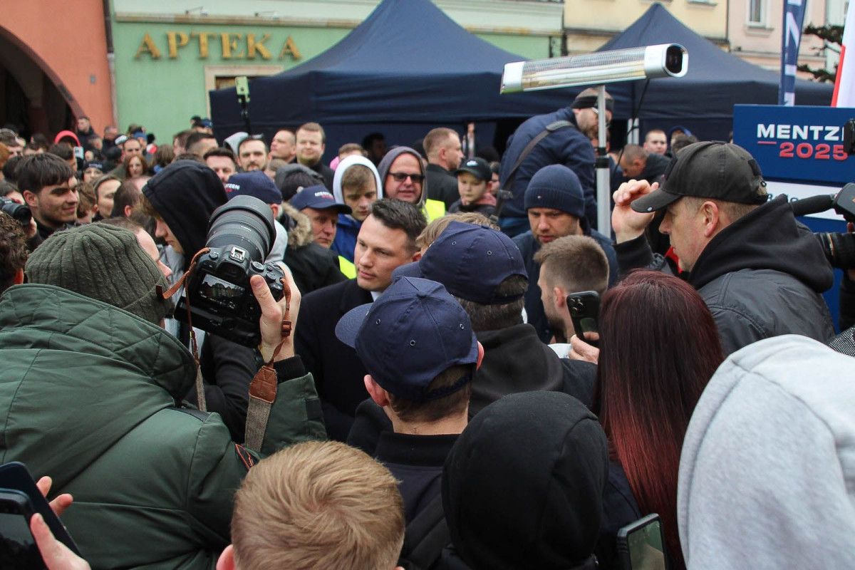 Sławomir Mentzen w Bolesławcu - marzec 2025