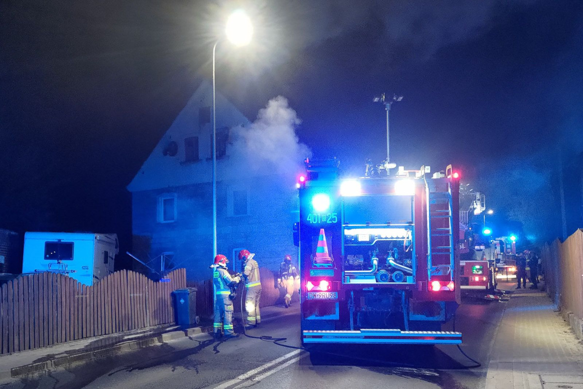 Pożar komina przy ul. Widok w Bolesławcu