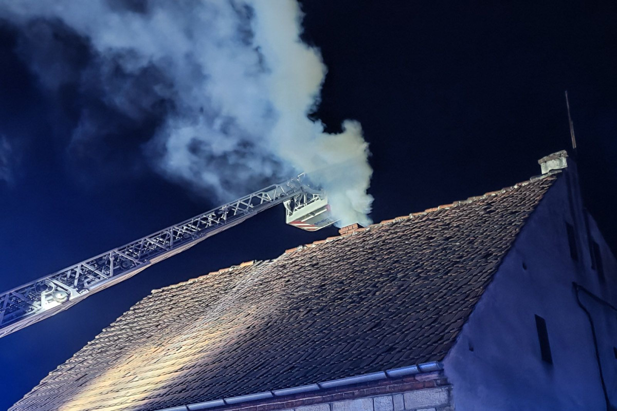 Pożar komina przy ul. Widok w Bolesławcu