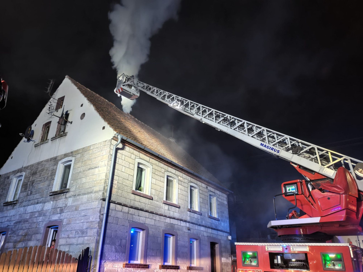 Pożar komina przy ul. Widok w Bolesławcu