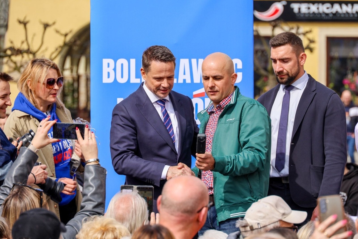 Wiec wyborczy Rafała Trzaskowskiego w Bolesławcu