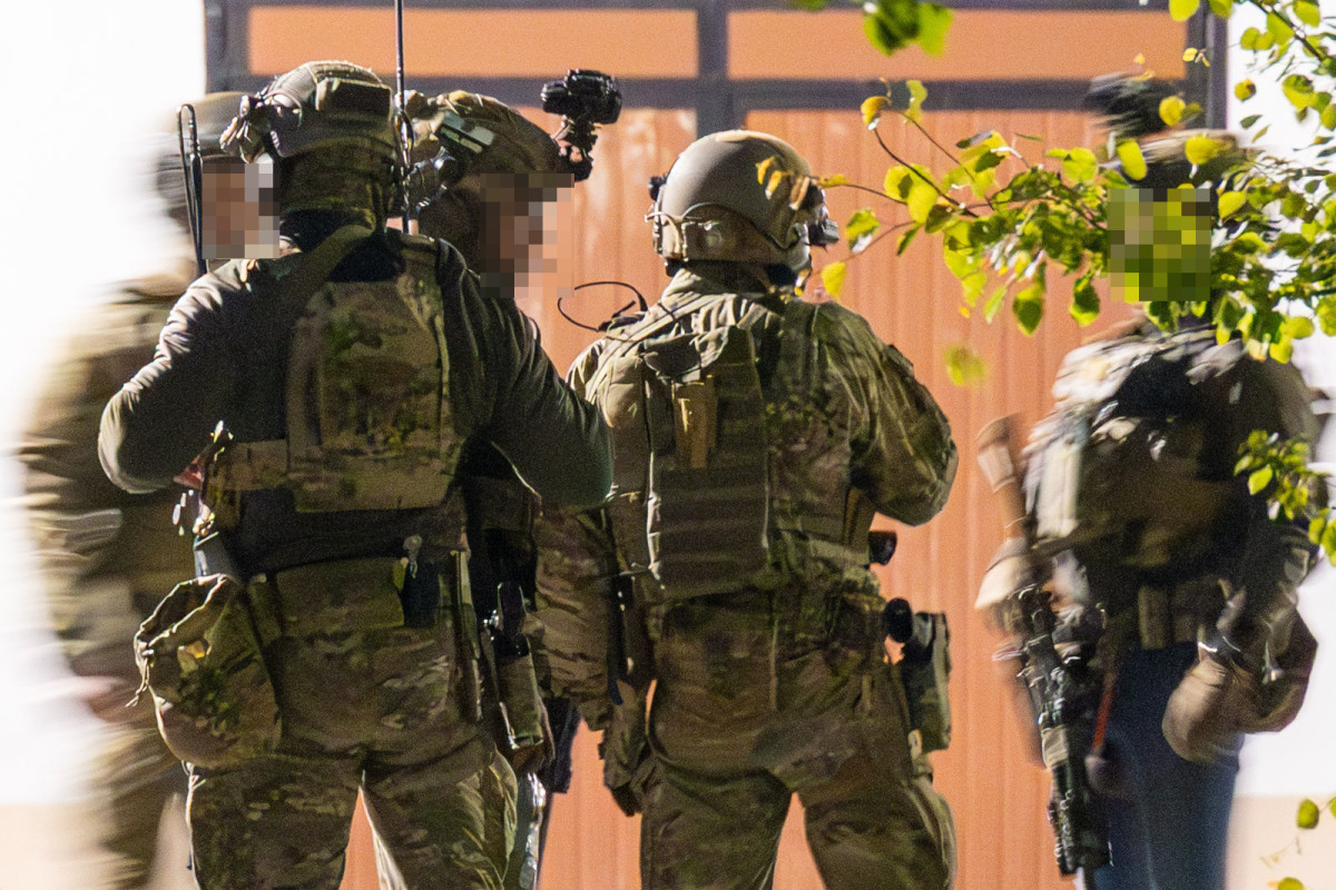 Ćwiczenia militarne przy Zakładzie Energetyki Cieplnej w Bolesławcu