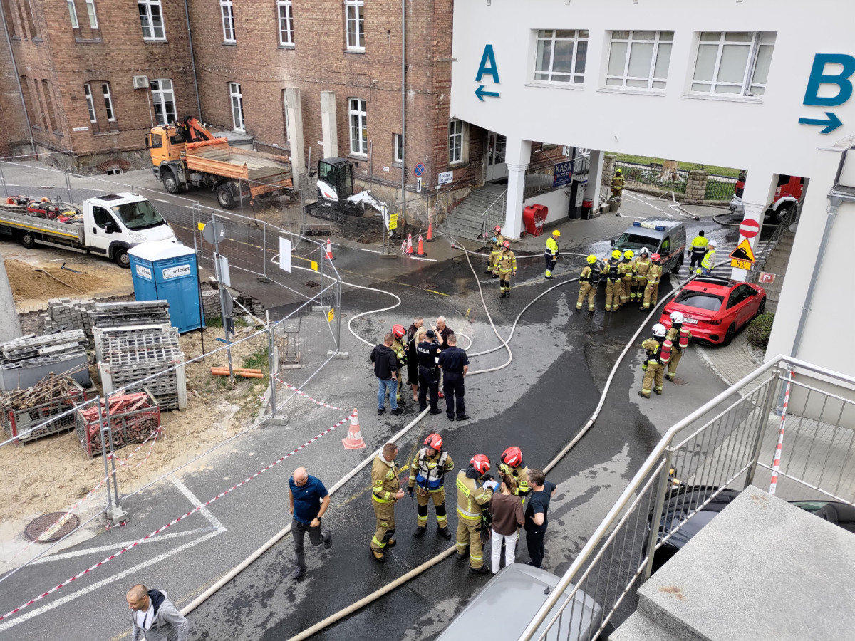 Akcja na terenie szpitala