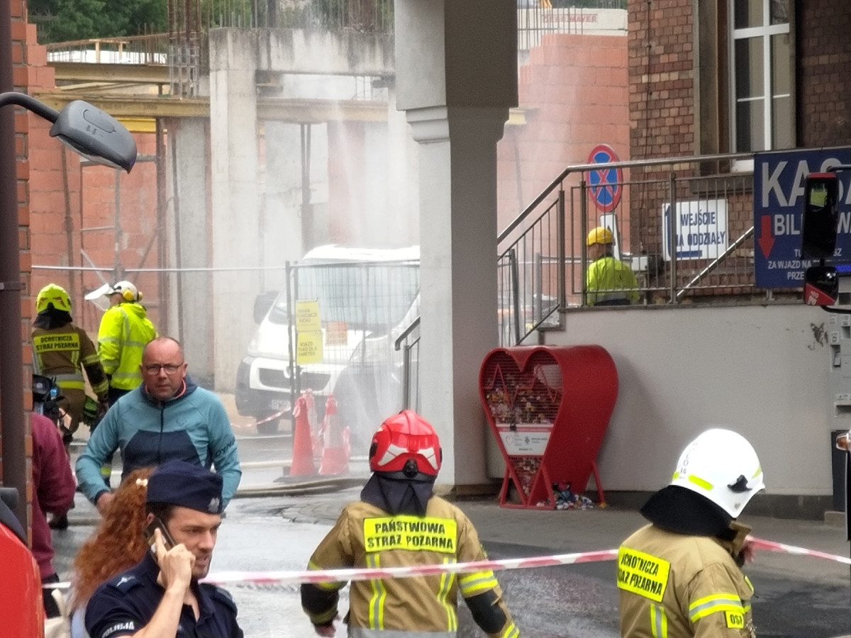 Akcja na terenie szpitala