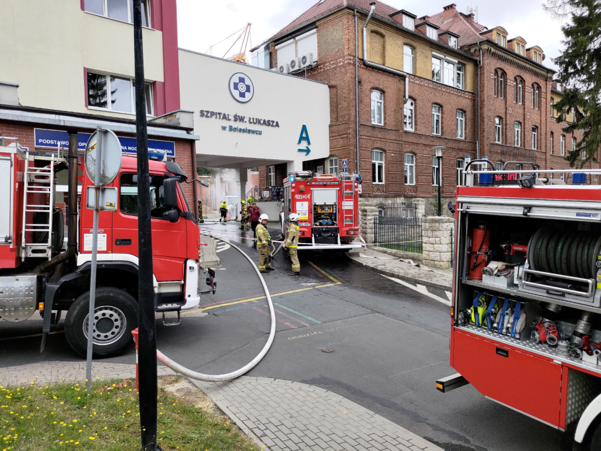 Akcja na terenie szpitala