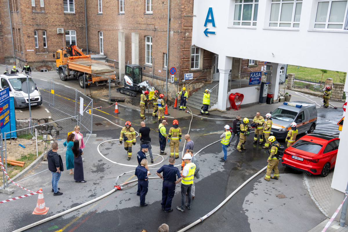 Akcja na terenie szpitala