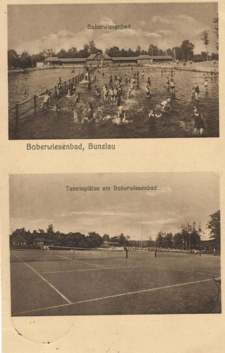 letnie baseny przy Bobrze w Bunzlau przed wojną