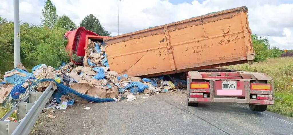 Ciężarówka na A4