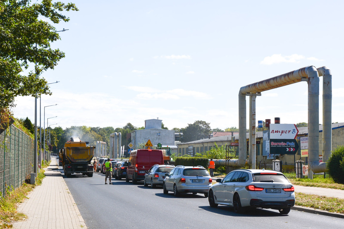 Korek na obwodnicy Bolesławca