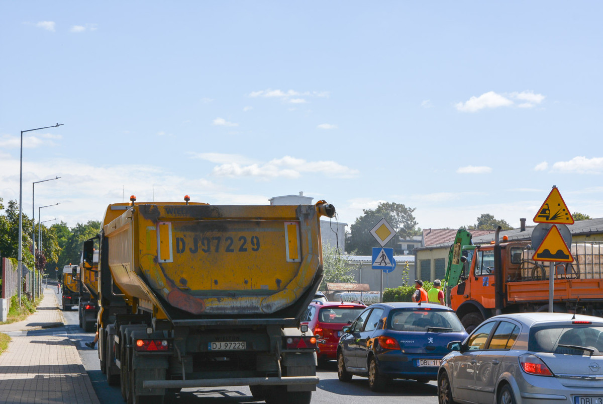 Korek na obwodnicy Bolesławca