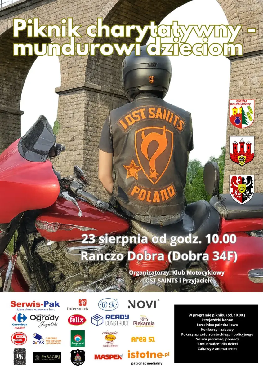 Piknik charytatywny mundurowi dzieciom - plakat