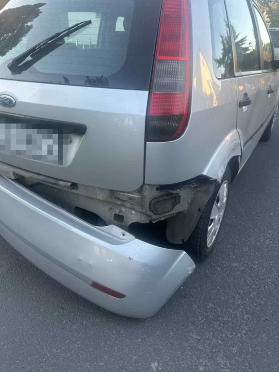 Auto, w które uderzył sędzia