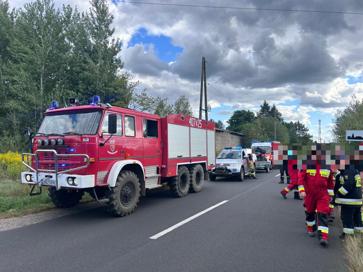 Sprzęt strażacki - poszukiwania zaginionej osoby w Wierzbowej