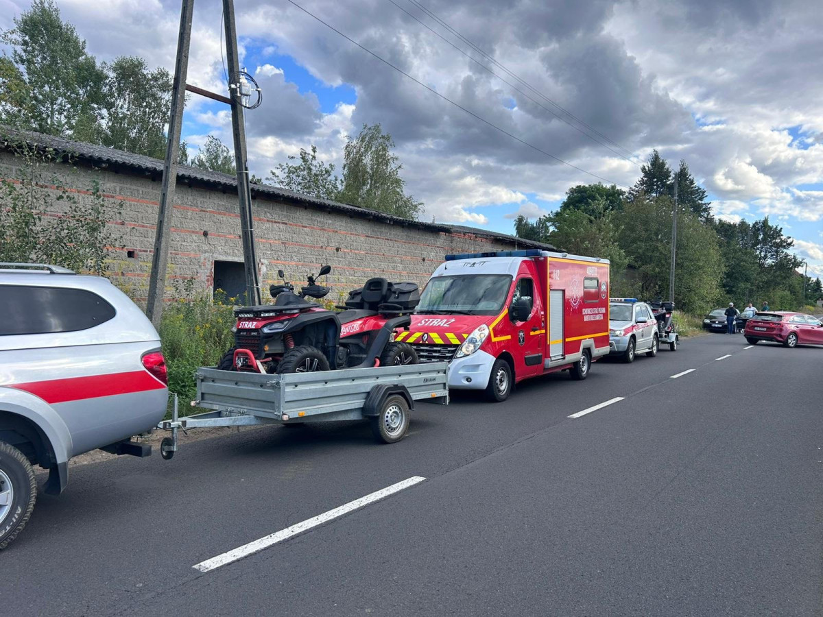 Sprzęt strażacki - poszukiwania zaginionej osoby w Wierzbowej