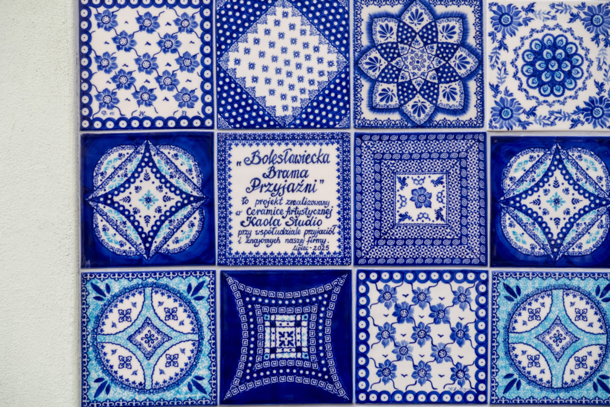 Mozika ceramiczna przy ulicy Prusa w Bolesławcu