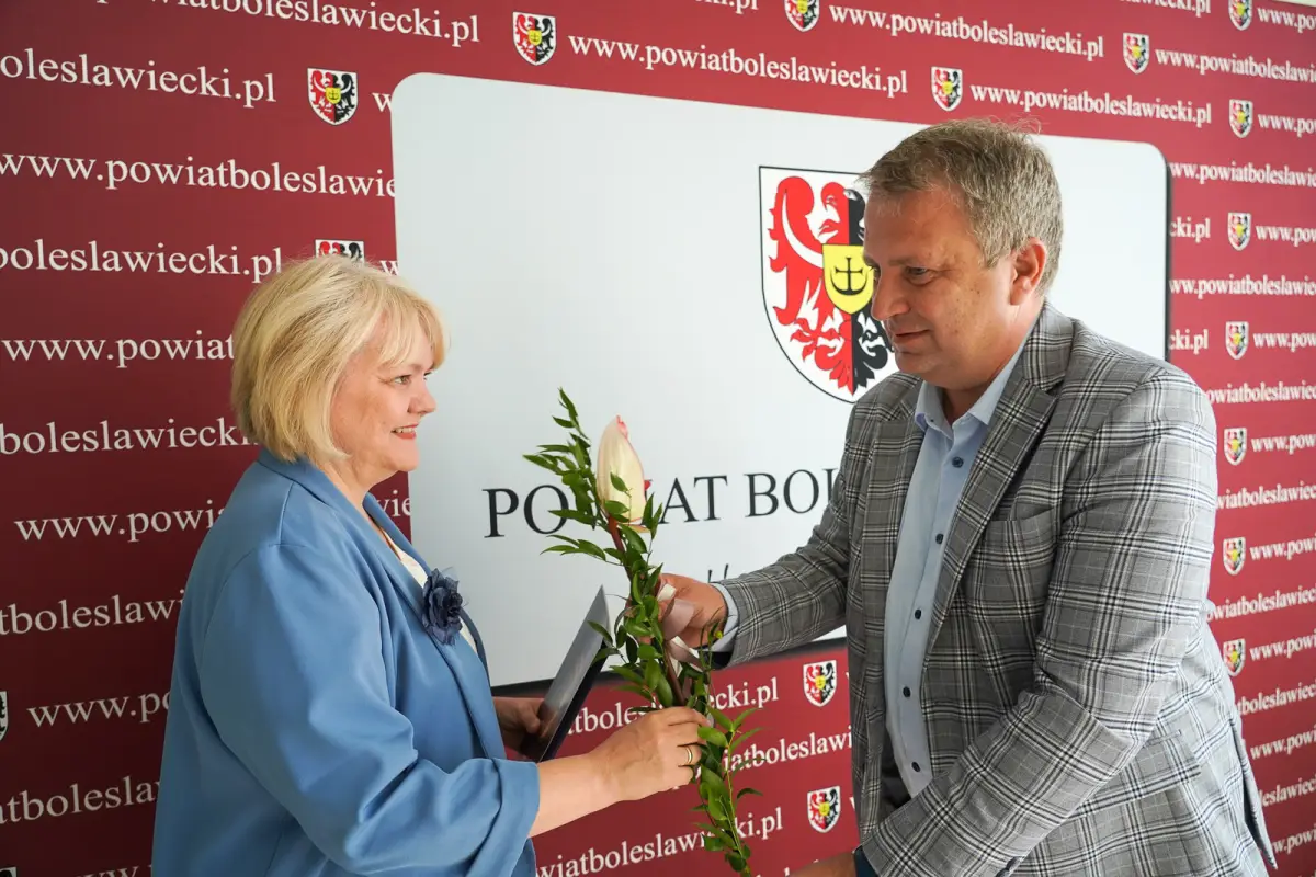 Uroczystość w Starostwie Powiatowym w Bolesławcu
