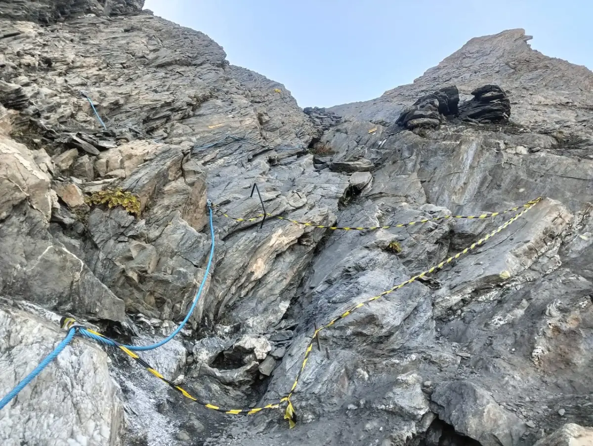 Skalna trasa w Alpach